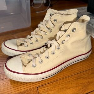 Cream High Top Converse